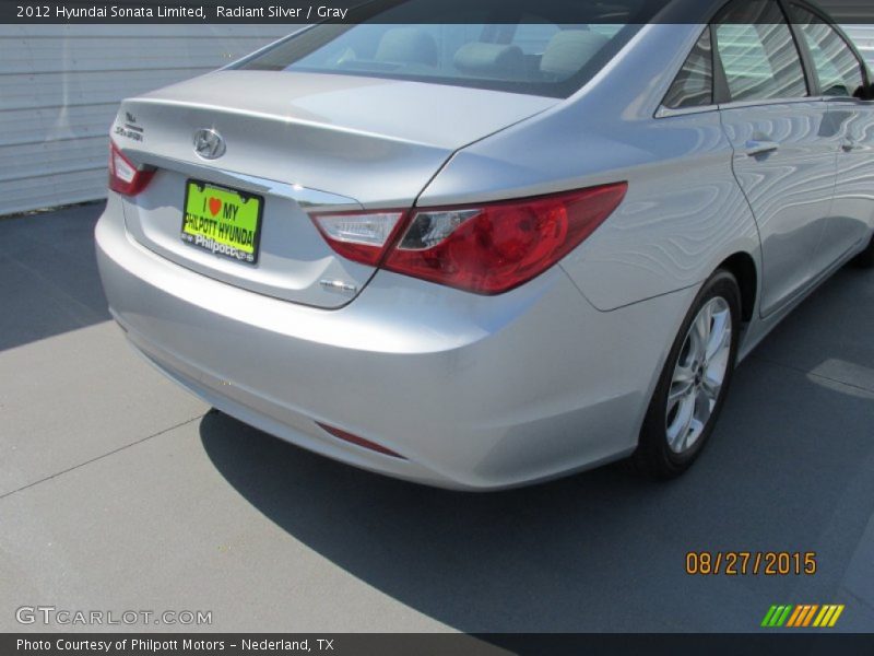 Radiant Silver / Gray 2012 Hyundai Sonata Limited
