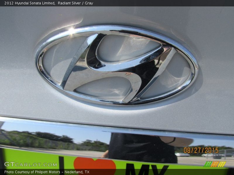 Radiant Silver / Gray 2012 Hyundai Sonata Limited