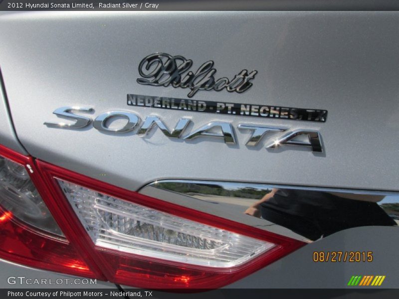 Radiant Silver / Gray 2012 Hyundai Sonata Limited