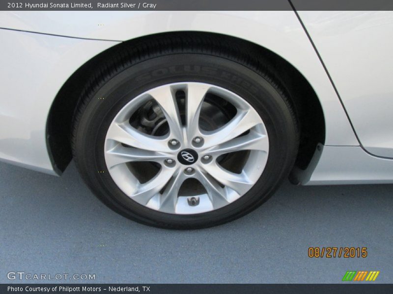 Radiant Silver / Gray 2012 Hyundai Sonata Limited
