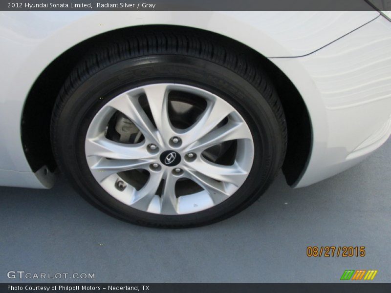 Radiant Silver / Gray 2012 Hyundai Sonata Limited