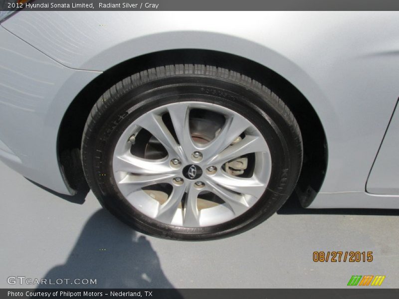 Radiant Silver / Gray 2012 Hyundai Sonata Limited