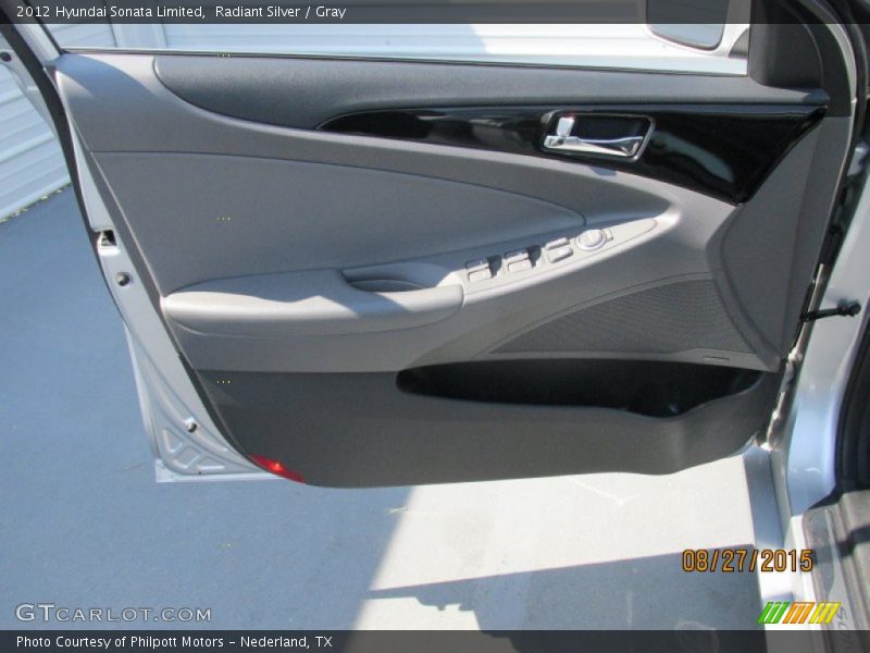 Radiant Silver / Gray 2012 Hyundai Sonata Limited