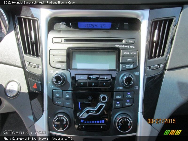 Radiant Silver / Gray 2012 Hyundai Sonata Limited