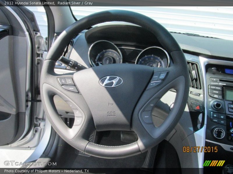 Radiant Silver / Gray 2012 Hyundai Sonata Limited