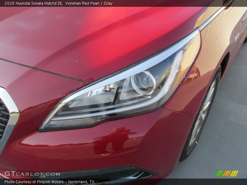 Venetian Red Pearl / Gray 2016 Hyundai Sonata Hybrid SE