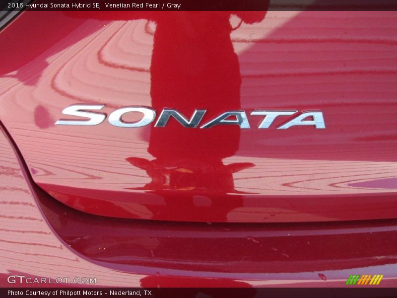 Venetian Red Pearl / Gray 2016 Hyundai Sonata Hybrid SE