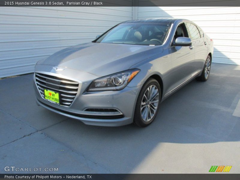 Parisian Gray / Black 2015 Hyundai Genesis 3.8 Sedan