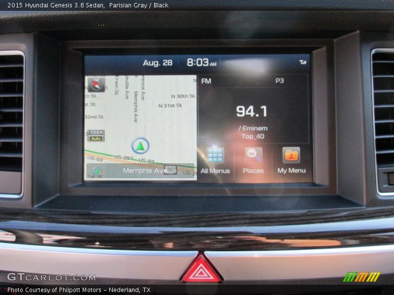 Parisian Gray / Black 2015 Hyundai Genesis 3.8 Sedan