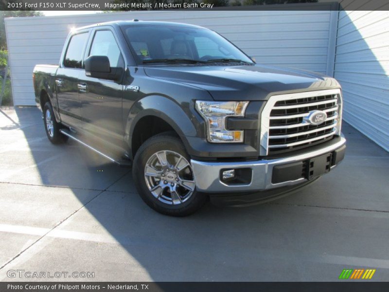 Magnetic Metallic / Medium Earth Gray 2015 Ford F150 XLT SuperCrew