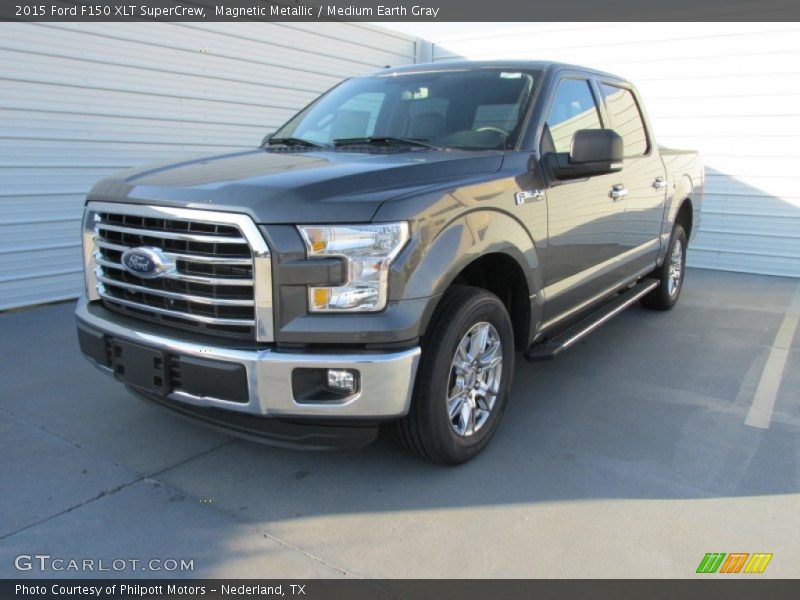 Magnetic Metallic / Medium Earth Gray 2015 Ford F150 XLT SuperCrew