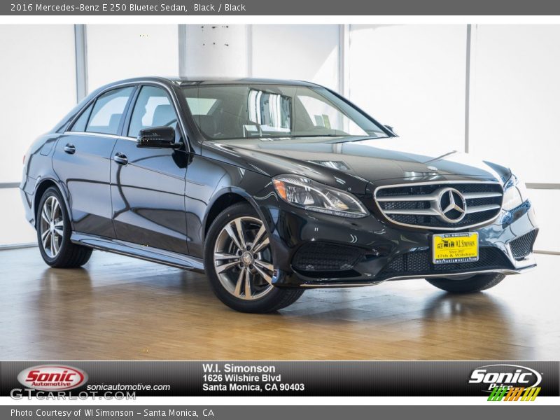 Black / Black 2016 Mercedes-Benz E 250 Bluetec Sedan