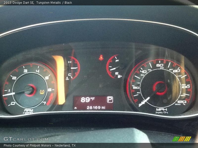 Tungsten Metallic / Black 2013 Dodge Dart SE