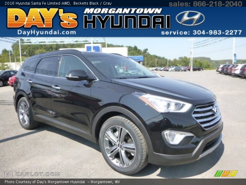 Becketts Black / Gray 2016 Hyundai Santa Fe Limited AWD