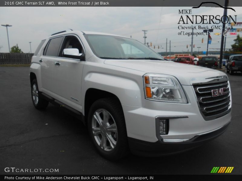 White Frost Tricoat / Jet Black 2016 GMC Terrain SLT AWD
