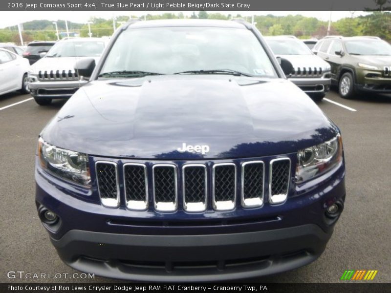 True Blue Pearl / Light Pebble Beige/Dark Slate Gray 2016 Jeep Compass Sport 4x4