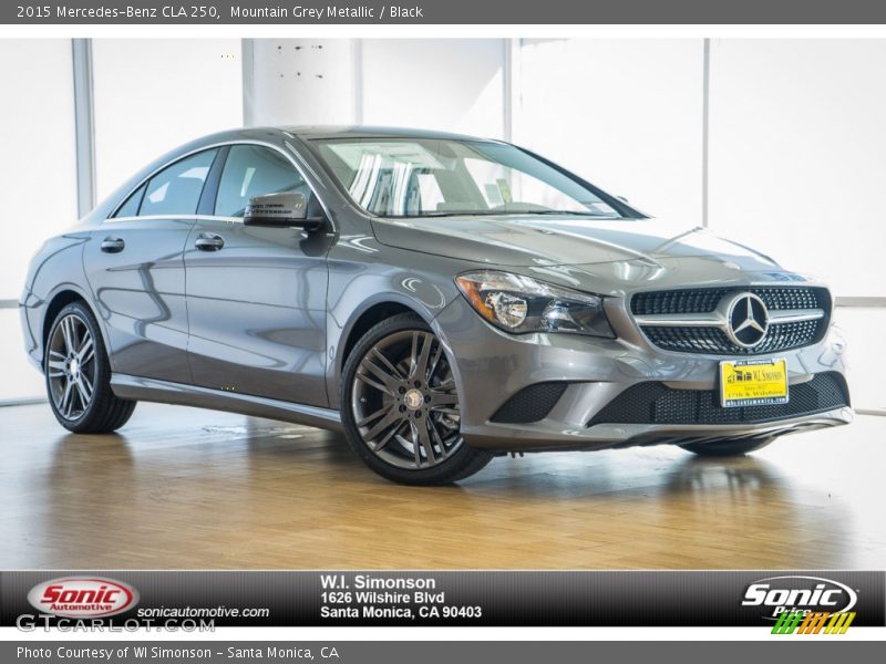 Mountain Grey Metallic / Black 2015 Mercedes-Benz CLA 250