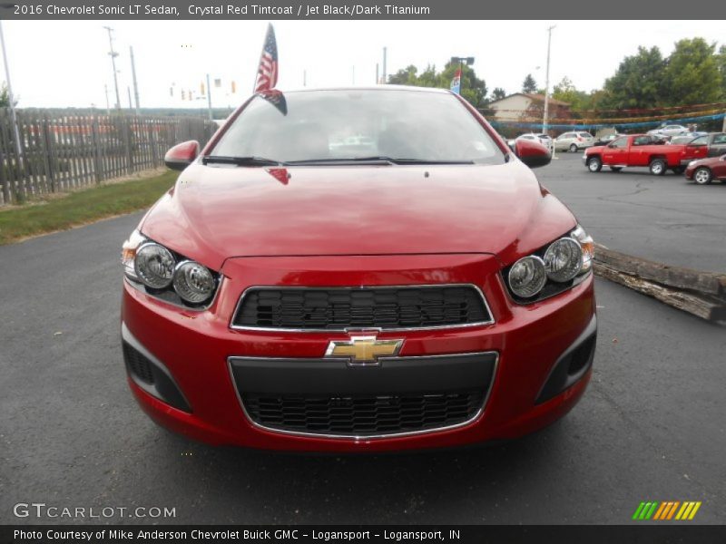 Crystal Red Tintcoat / Jet Black/Dark Titanium 2016 Chevrolet Sonic LT Sedan