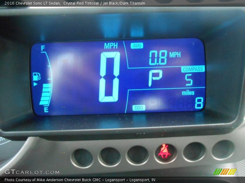 Crystal Red Tintcoat / Jet Black/Dark Titanium 2016 Chevrolet Sonic LT Sedan
