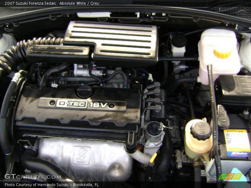 Absolute White / Grey 2007 Suzuki Forenza Sedan