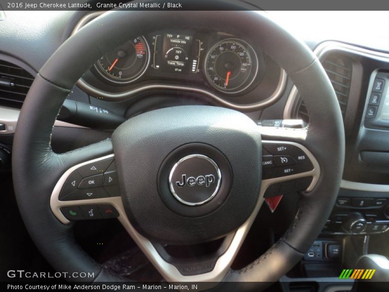 Granite Crystal Metallic / Black 2016 Jeep Cherokee Latitude