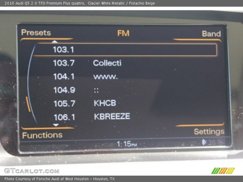 Glacier White Metallic / Pistachio Beige 2016 Audi Q5 2.0 TFSI Premium Plus quattro