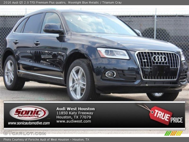 Moonlight Blue Metallic / Titanium Gray 2016 Audi Q5 2.0 TFSI Premium Plus quattro