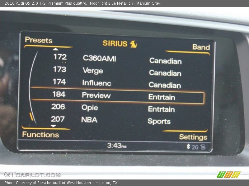 Moonlight Blue Metallic / Titanium Gray 2016 Audi Q5 2.0 TFSI Premium Plus quattro