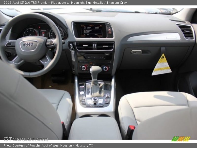 Moonlight Blue Metallic / Titanium Gray 2016 Audi Q5 2.0 TFSI Premium Plus quattro