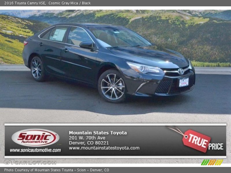 Cosmic Gray Mica / Black 2016 Toyota Camry XSE