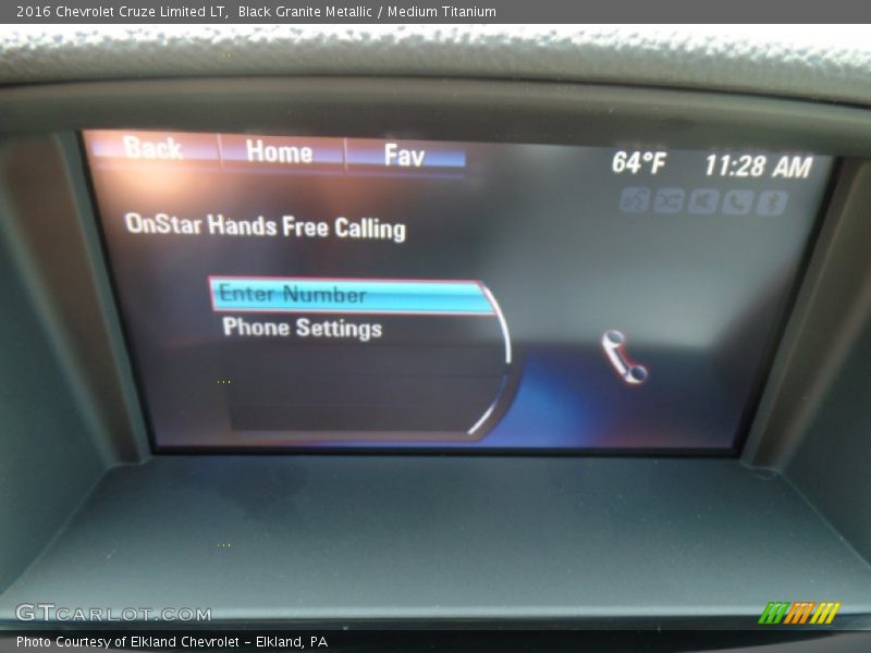 Black Granite Metallic / Medium Titanium 2016 Chevrolet Cruze Limited LT