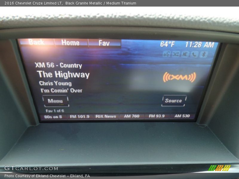 Black Granite Metallic / Medium Titanium 2016 Chevrolet Cruze Limited LT