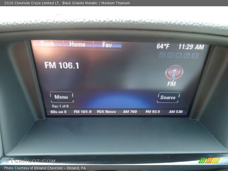 Black Granite Metallic / Medium Titanium 2016 Chevrolet Cruze Limited LT