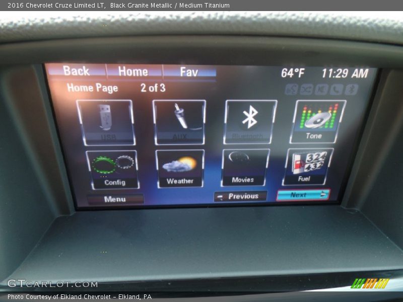 Black Granite Metallic / Medium Titanium 2016 Chevrolet Cruze Limited LT