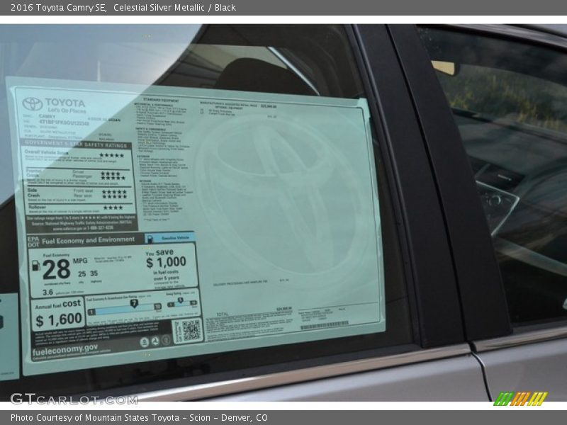 Celestial Silver Metallic / Black 2016 Toyota Camry SE