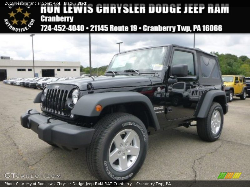 Black / Black 2015 Jeep Wrangler Sport 4x4
