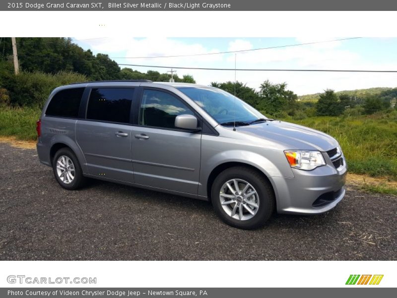 Billet Silver Metallic / Black/Light Graystone 2015 Dodge Grand Caravan SXT