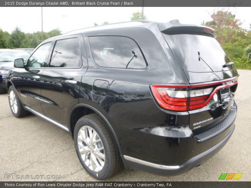 Brilliant Black Crystal Pearl / Black 2015 Dodge Durango Citadel AWD