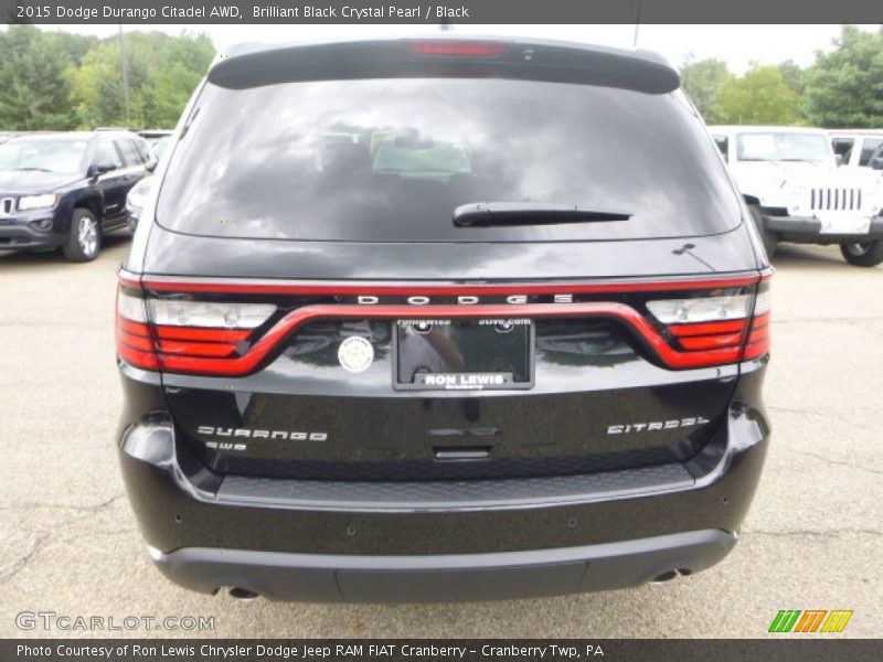 Brilliant Black Crystal Pearl / Black 2015 Dodge Durango Citadel AWD