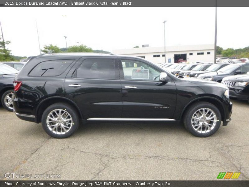 Brilliant Black Crystal Pearl / Black 2015 Dodge Durango Citadel AWD