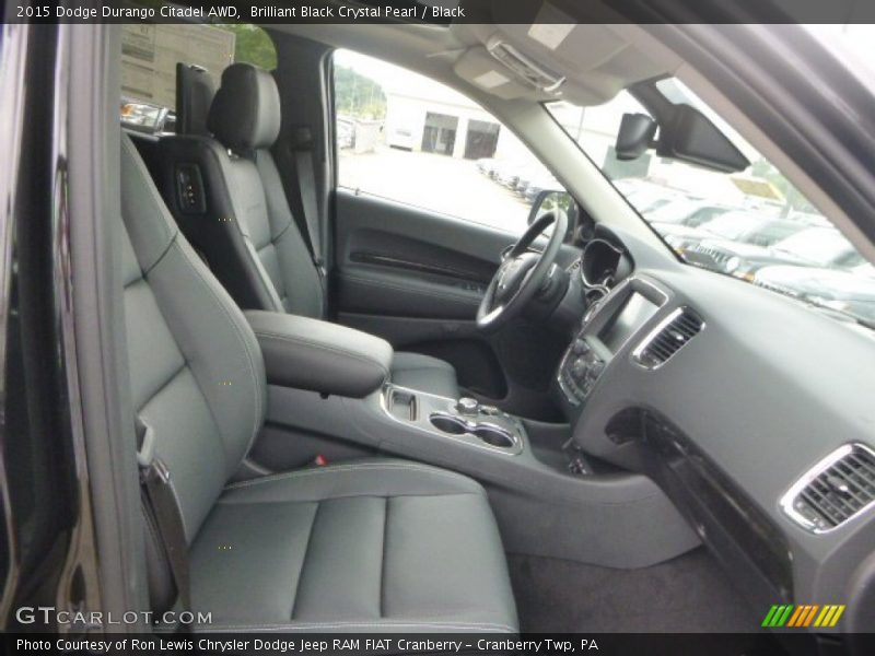 Brilliant Black Crystal Pearl / Black 2015 Dodge Durango Citadel AWD