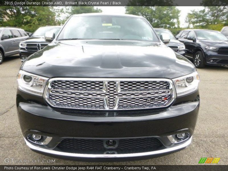 Brilliant Black Crystal Pearl / Black 2015 Dodge Durango Citadel AWD