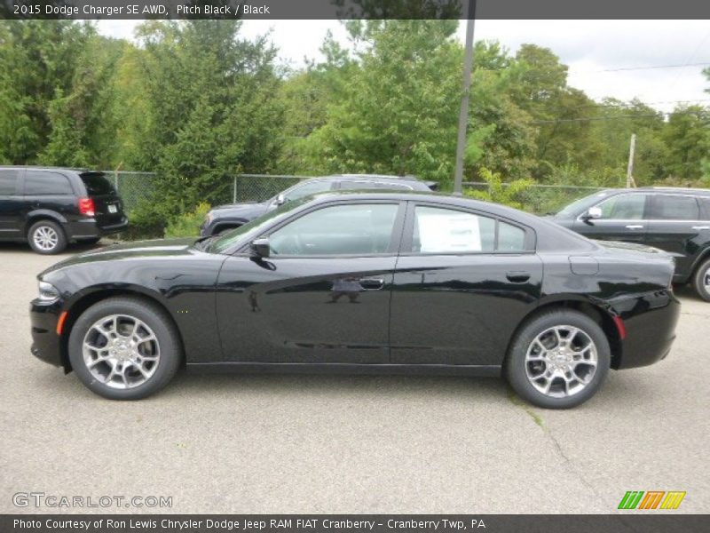 Pitch Black / Black 2015 Dodge Charger SE AWD