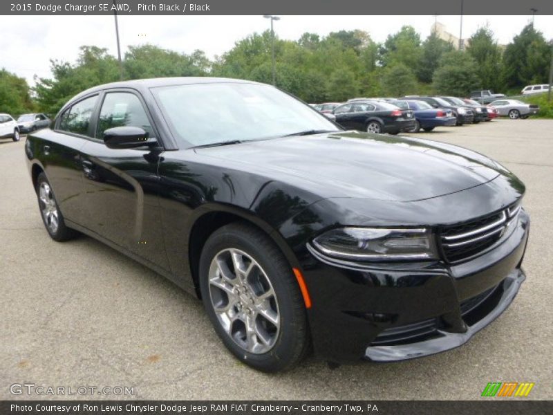 Pitch Black / Black 2015 Dodge Charger SE AWD