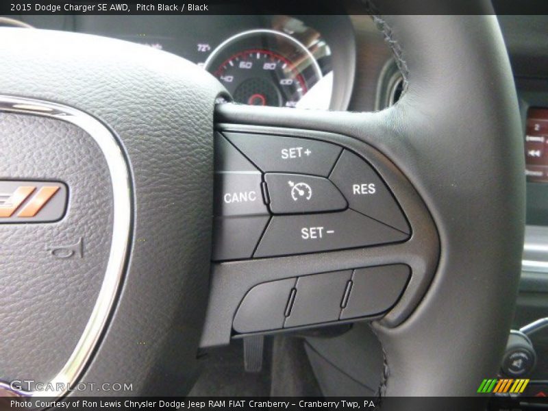 Pitch Black / Black 2015 Dodge Charger SE AWD