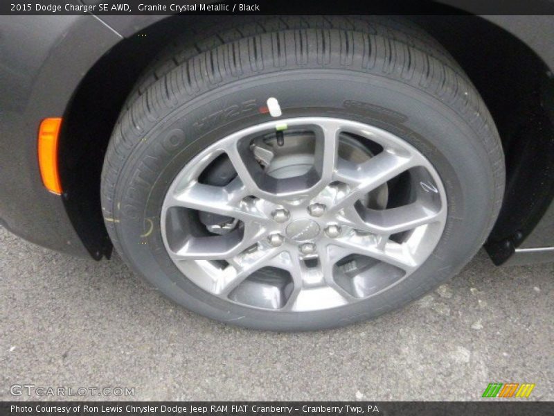Granite Crystal Metallic / Black 2015 Dodge Charger SE AWD