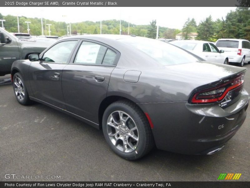 Granite Crystal Metallic / Black 2015 Dodge Charger SE AWD