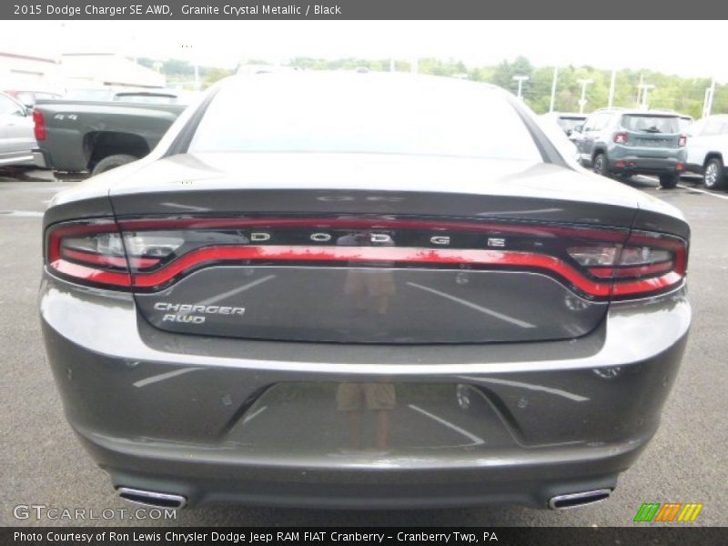 Granite Crystal Metallic / Black 2015 Dodge Charger SE AWD