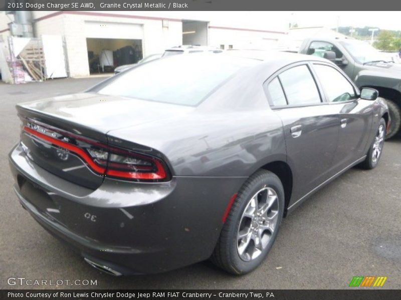Granite Crystal Metallic / Black 2015 Dodge Charger SE AWD