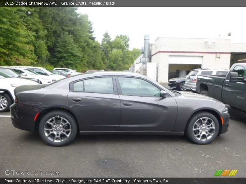 Granite Crystal Metallic / Black 2015 Dodge Charger SE AWD
